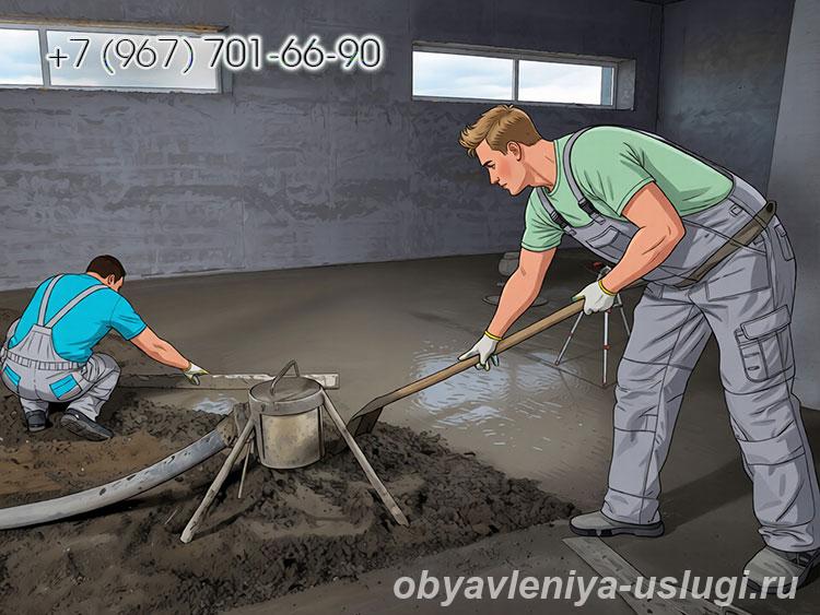 Полусухая механизированная стяжка пола в домах Пензы