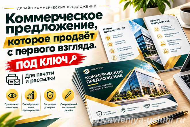 Коммерческое предложение под ключ текст, визуал. - Москва